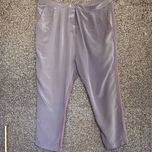 Humanoid Dusty-Lilac Soft Silk Cropped Pants M